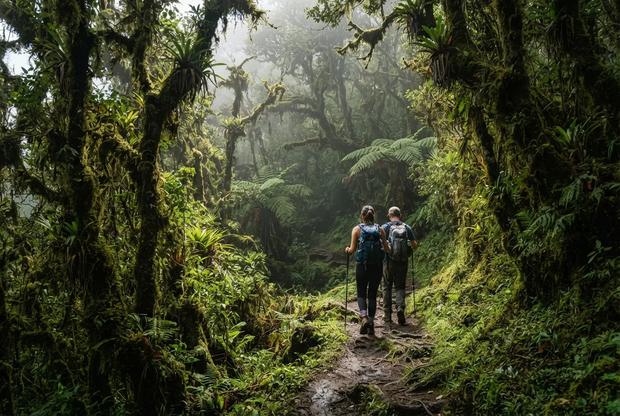 Cloud-forest hiking