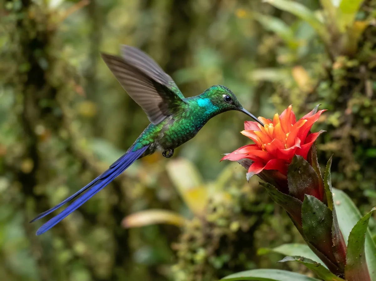 Violet-tailed Sylph hummingbird